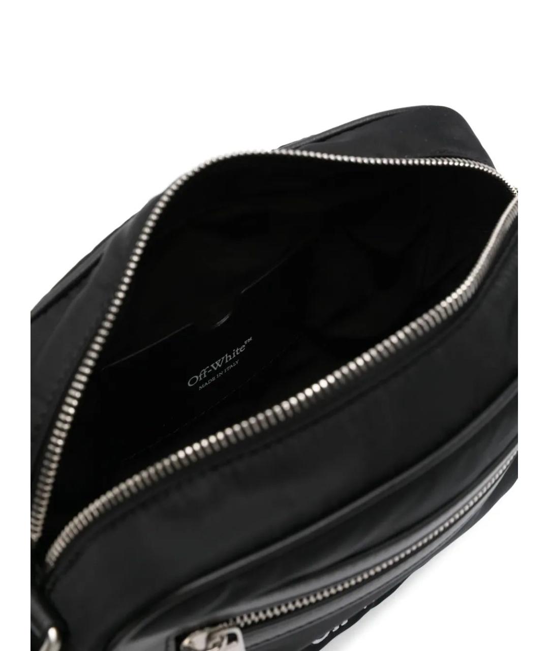 OFF-WHITE Черная синтетическая сумка на плечо, фото 5