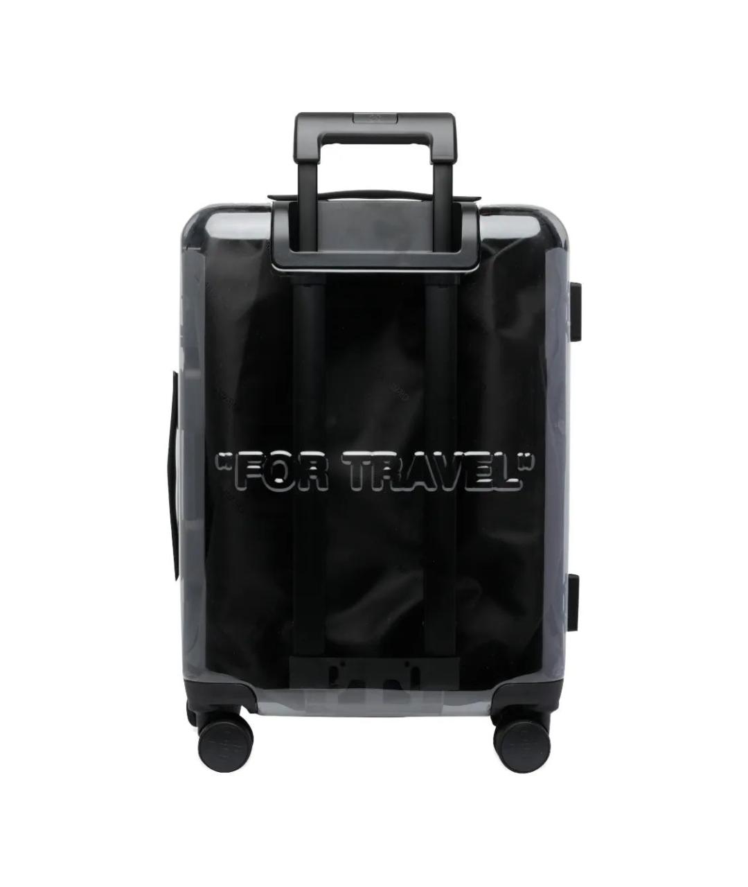 OFF-WHITE Черный чемодан, фото 2