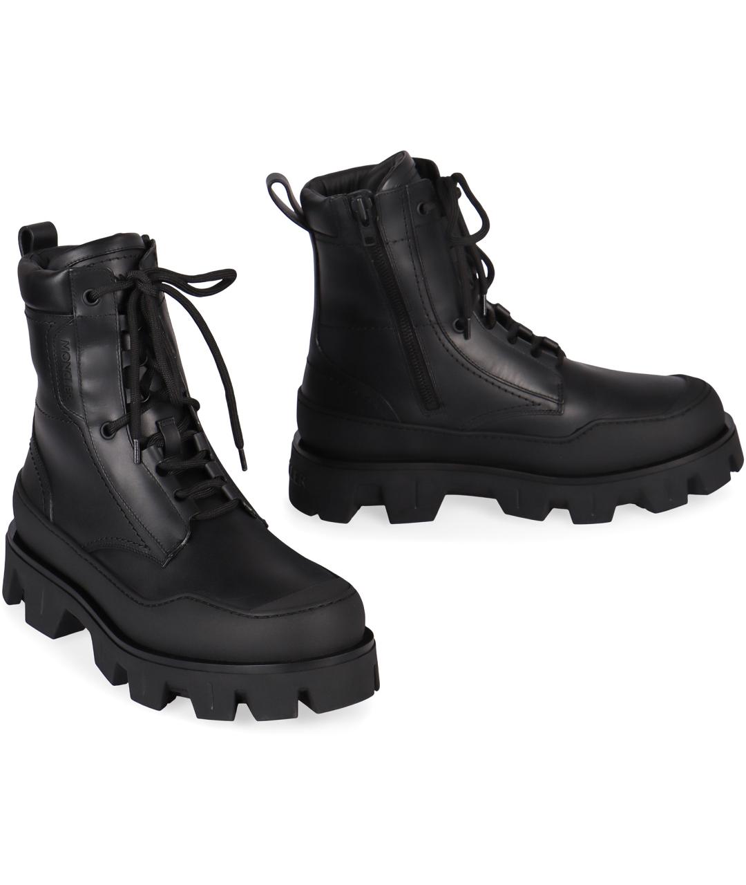 MONCLER Черные низкие ботинки, фото 3