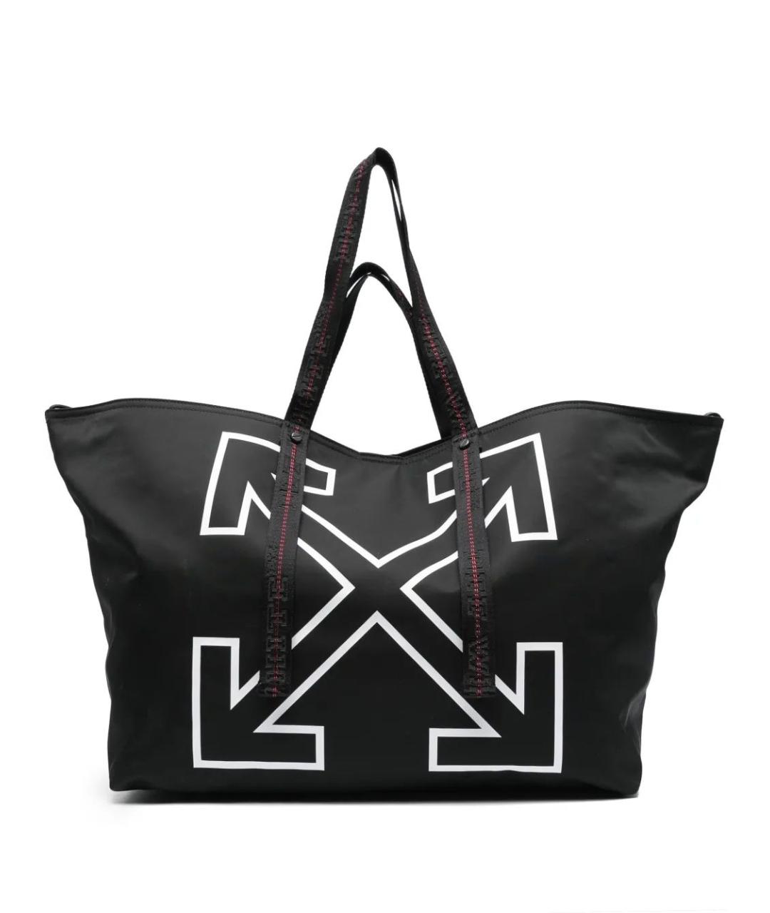 OFF-WHITE Черная сумка тоут, фото 1