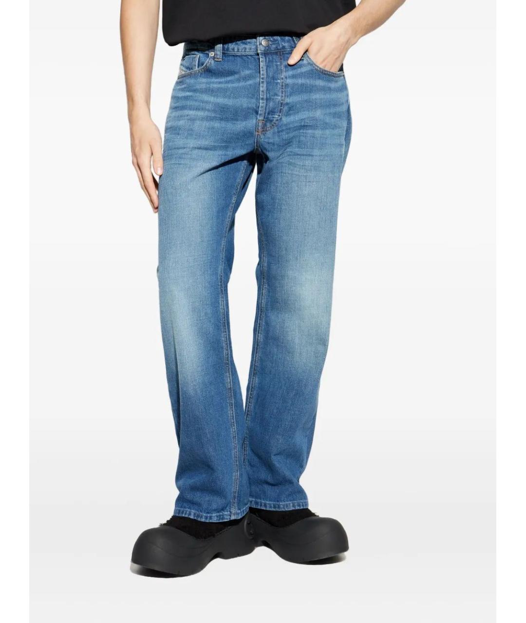 DIESEL Синие хлопковые прямые джинсы, фото 3