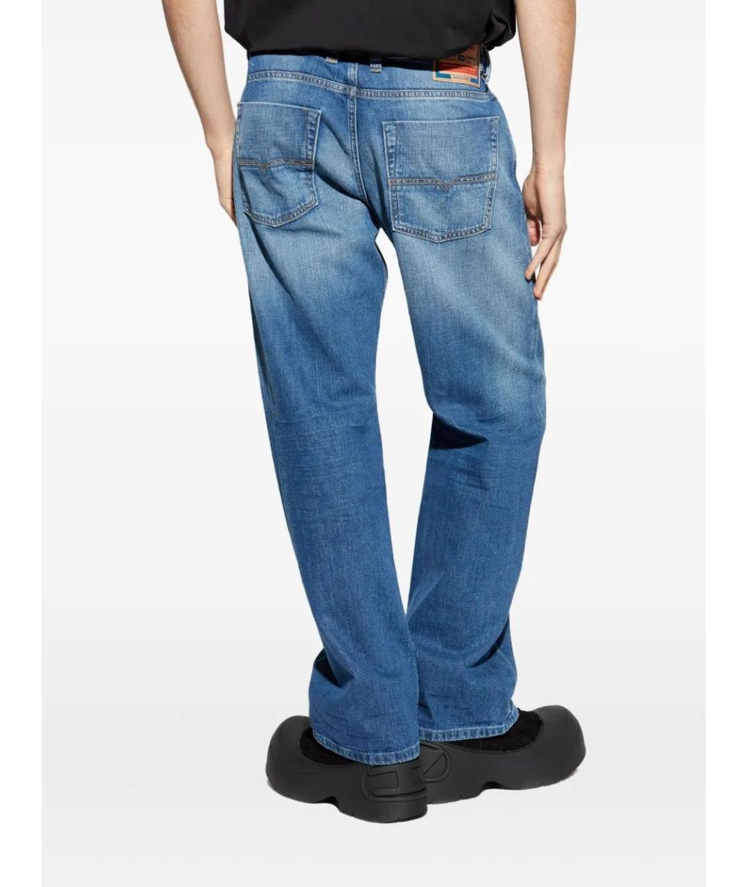 DIESEL Синие хлопковые прямые джинсы, фото 4