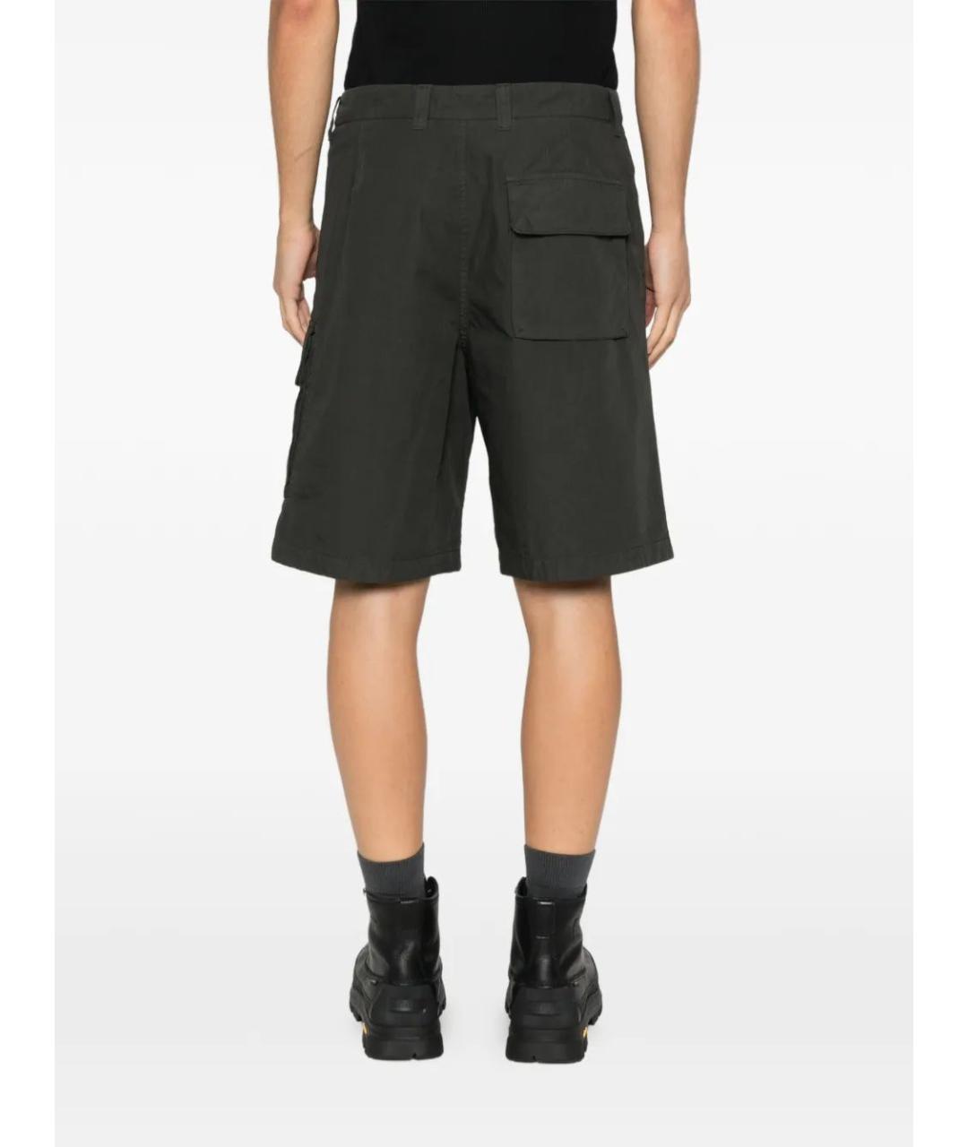 STONE ISLAND Зеленые хлопковые шорты, фото 3