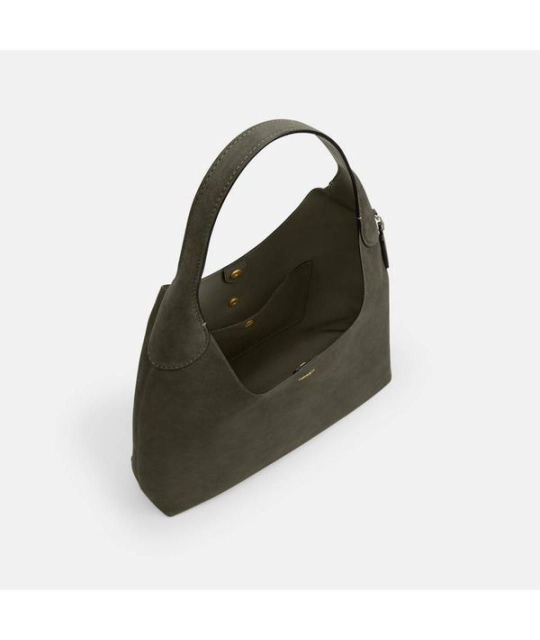 COACH Зеленая замшевая сумка через плечо, фото 4