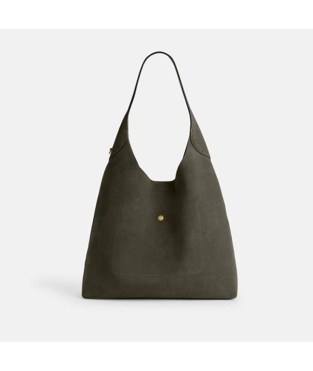 COACH Зеленая замшевая сумка через плечо, фото 3