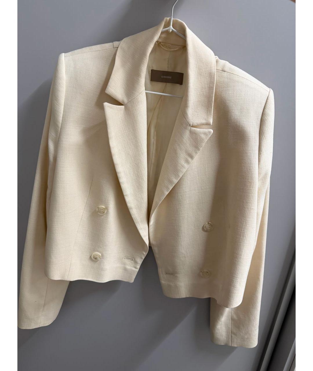12 STOREEZ Бежевый вискозный жакет/пиджак, фото 8