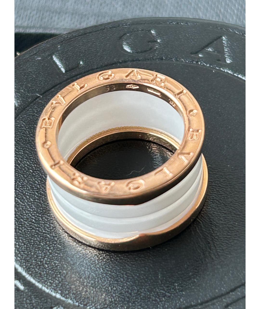 BVLGARI Белое керамическое кольцо, фото 5