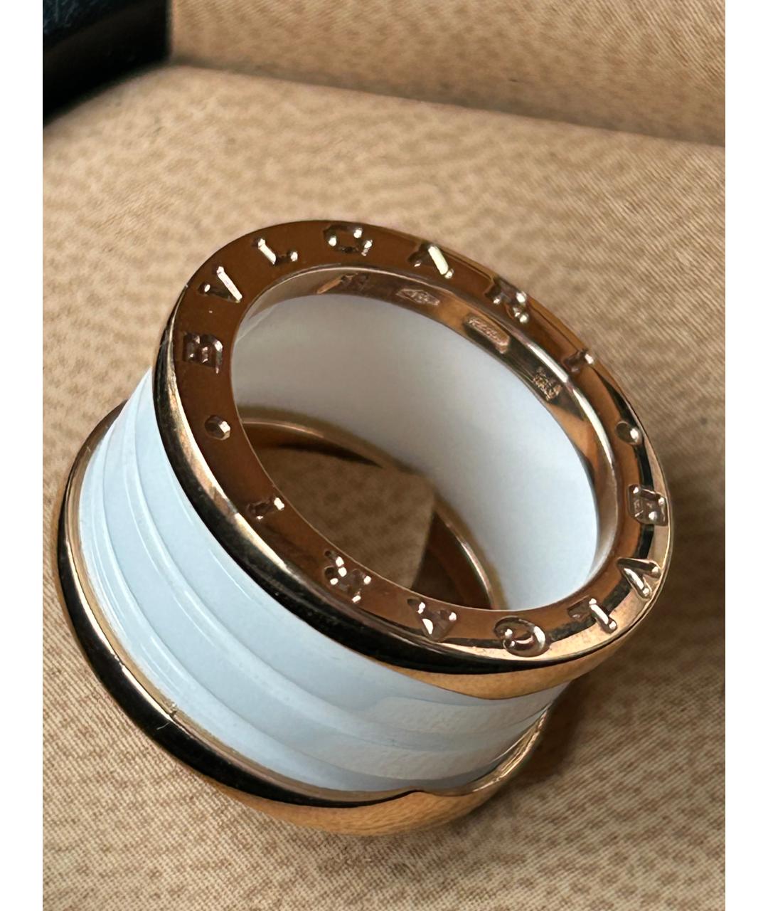 BVLGARI Белое керамическое кольцо, фото 3