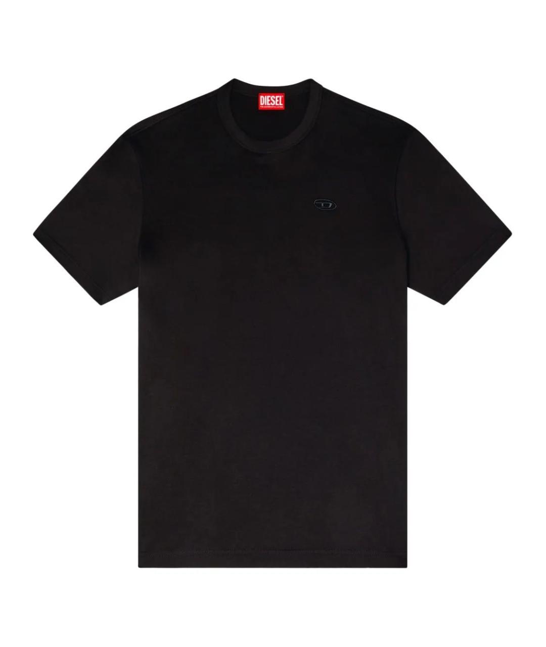 DIESEL Черная хлопковая футболка, фото 1
