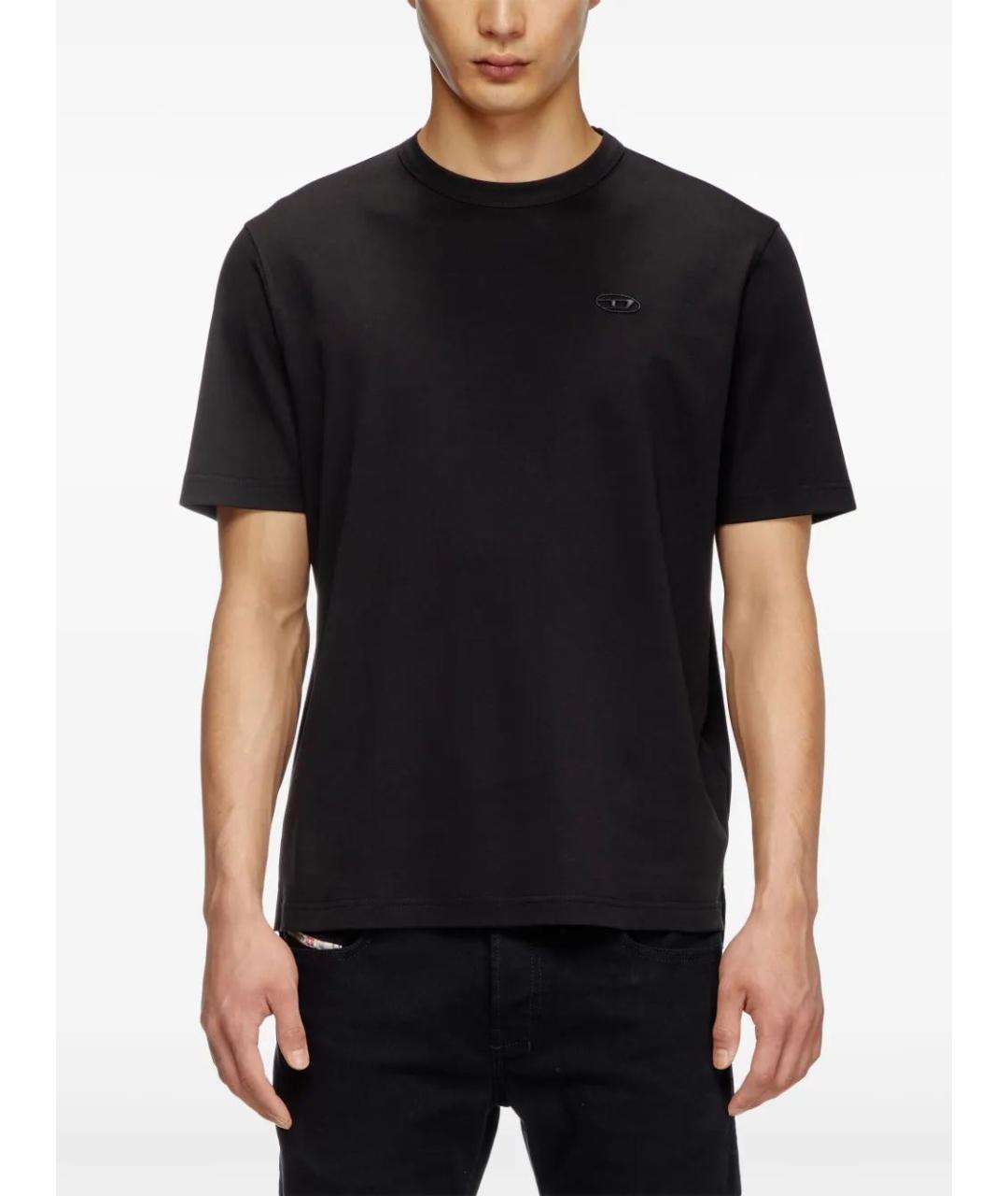 DIESEL Черная хлопковая футболка, фото 3