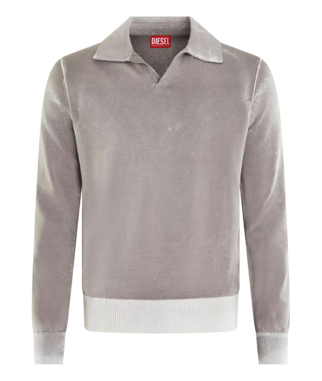 DIESEL Серый хлопковый джемпер / свитер, фото 3