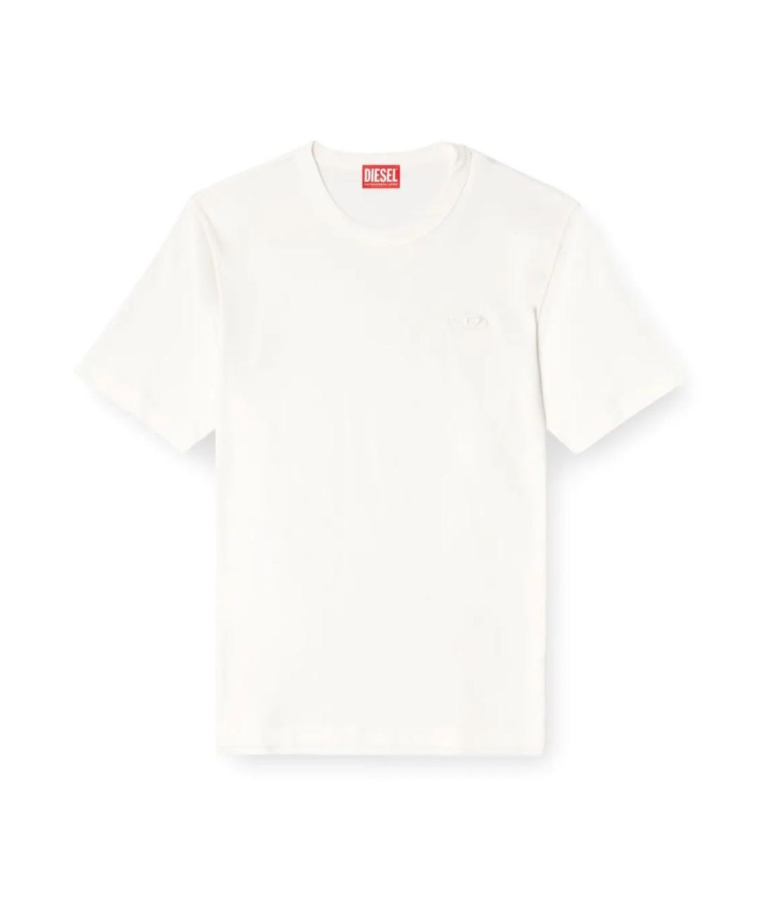 DIESEL Белая хлопковая футболка, фото 1