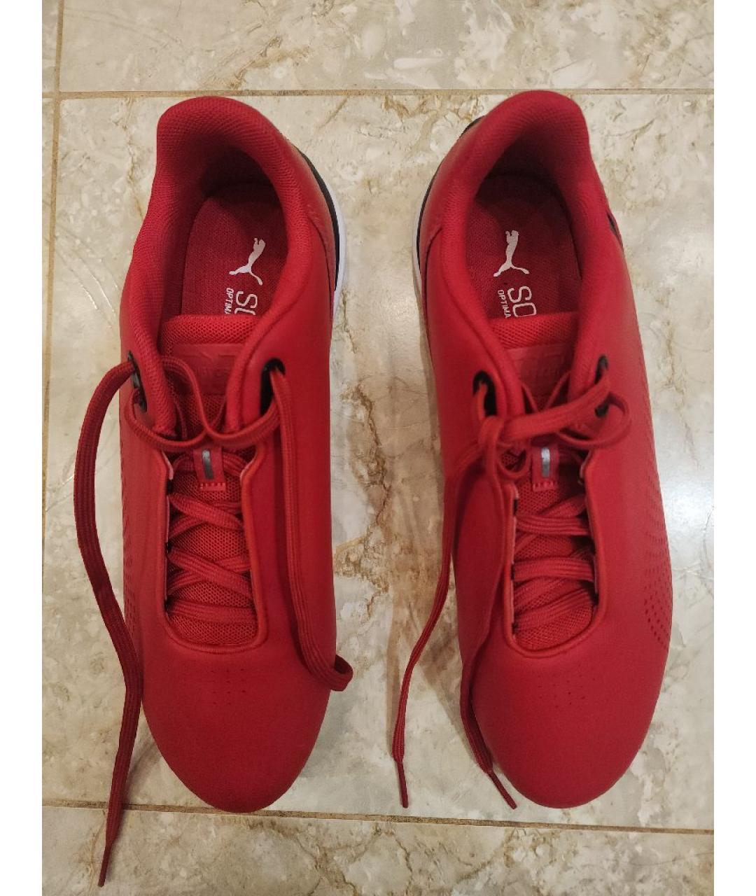 PUMA Красные низкие кроссовки / кеды из искусственной кожи, фото 3