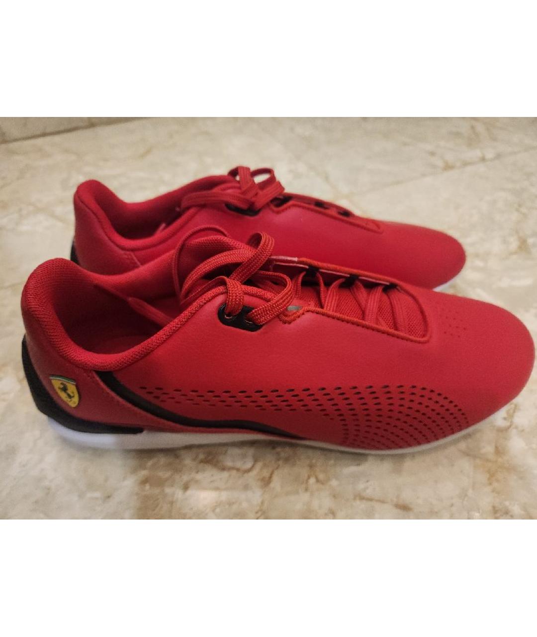 PUMA Красные низкие кроссовки / кеды из искусственной кожи, фото 2