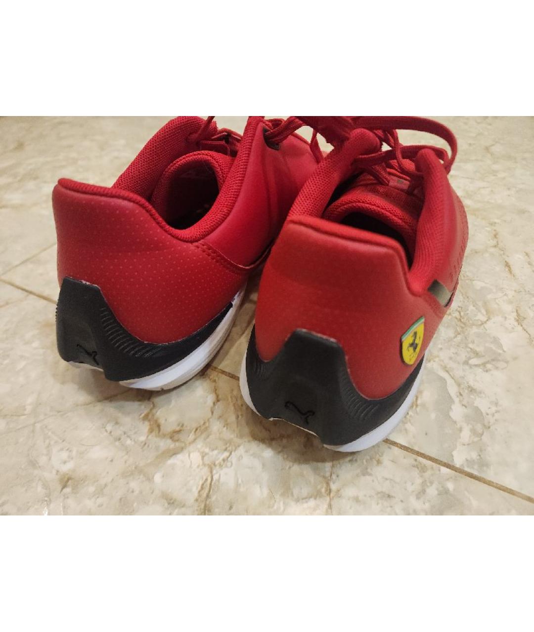 PUMA Красные низкие кроссовки / кеды из искусственной кожи, фото 4