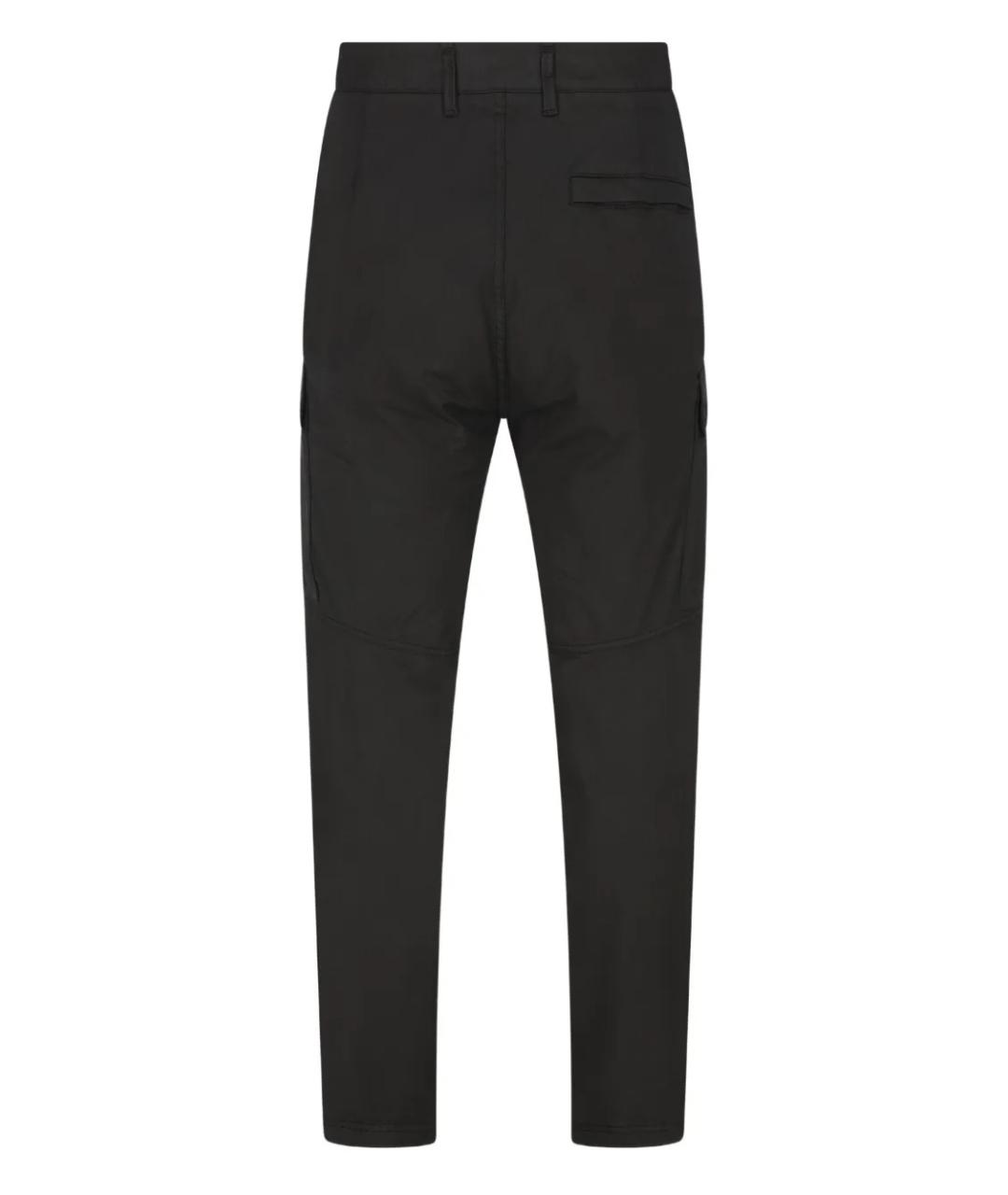 STONE ISLAND Черные хлопковые повседневные брюки, фото 2