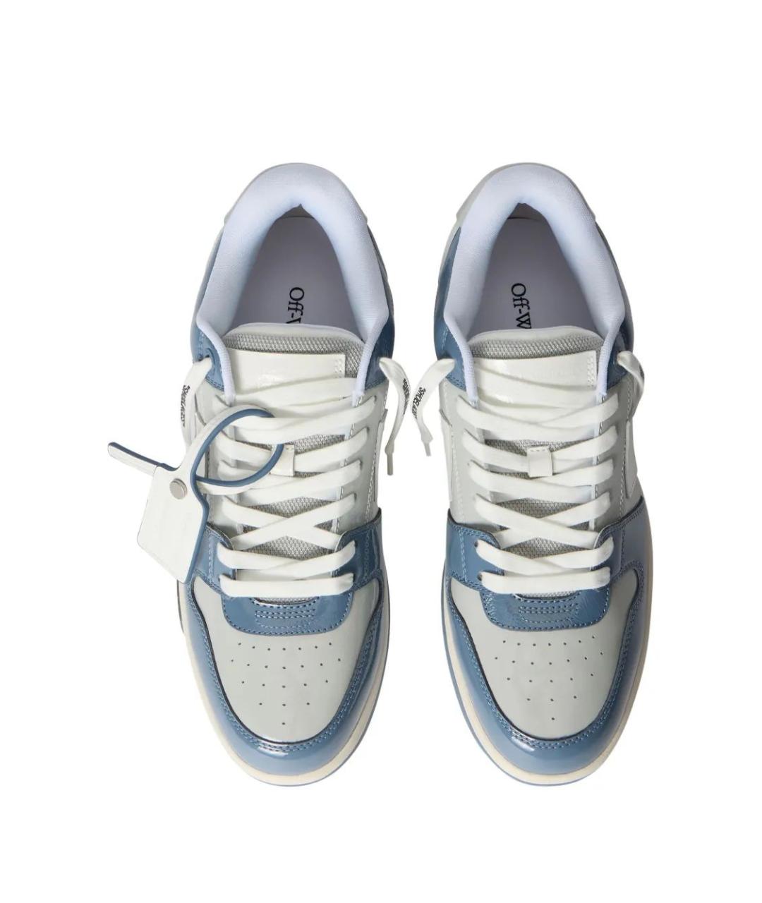 OFF-WHITE Голубые синтетические низкие кроссовки / кеды, фото 3