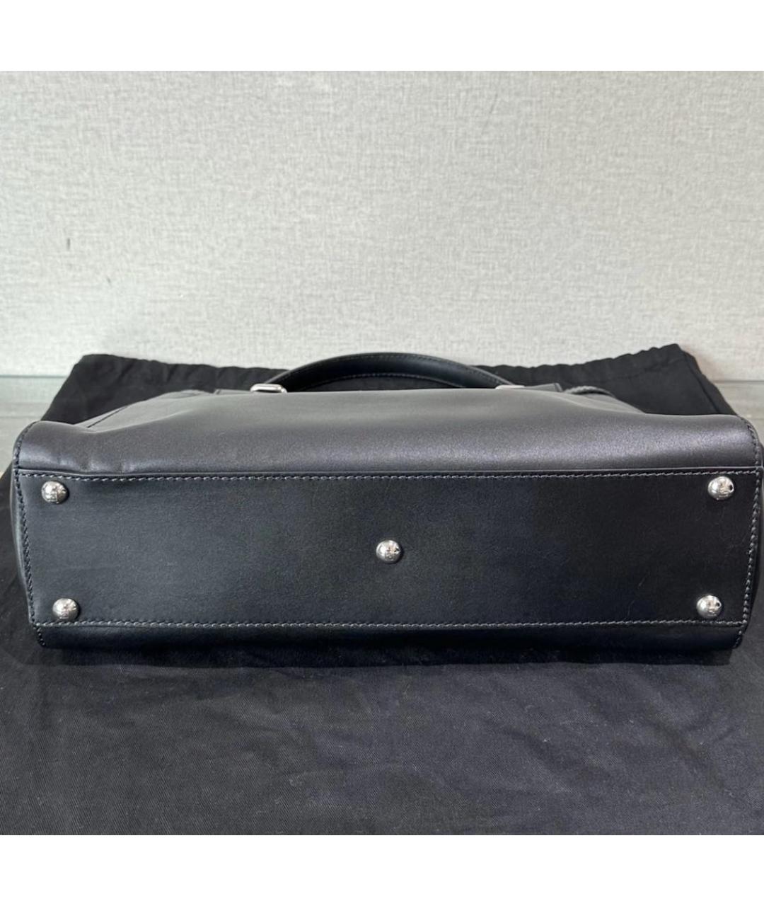 FENDI Черная кожаная сумка через плечо, фото 4