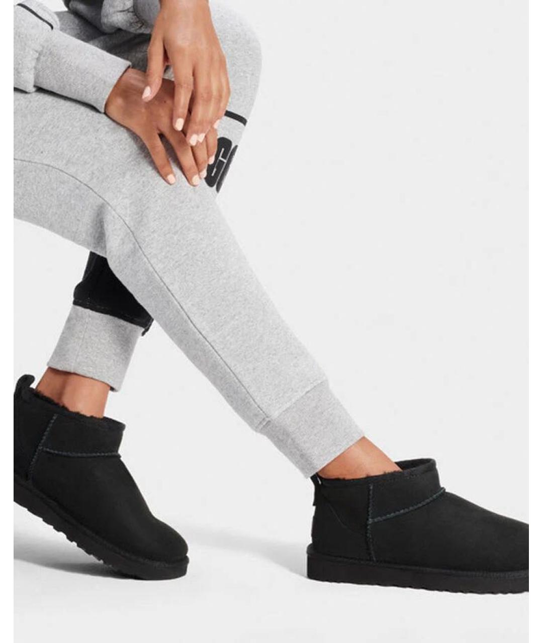 UGG AUSTRALIA Черные замшевые полусапоги, фото 2