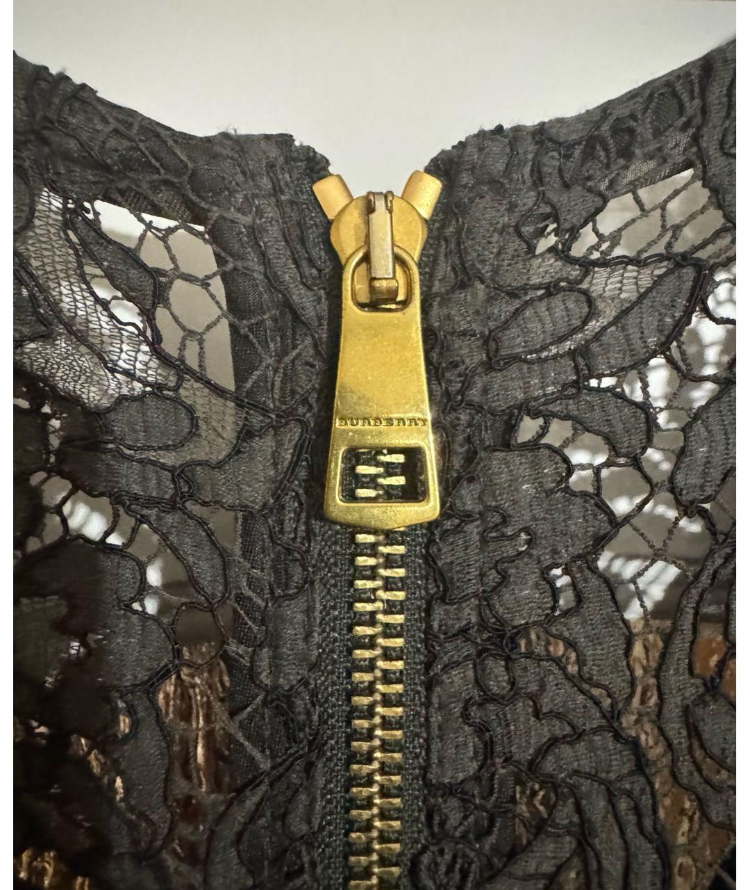 BURBERRY Хаки кружевное коктейльное платье, фото 5