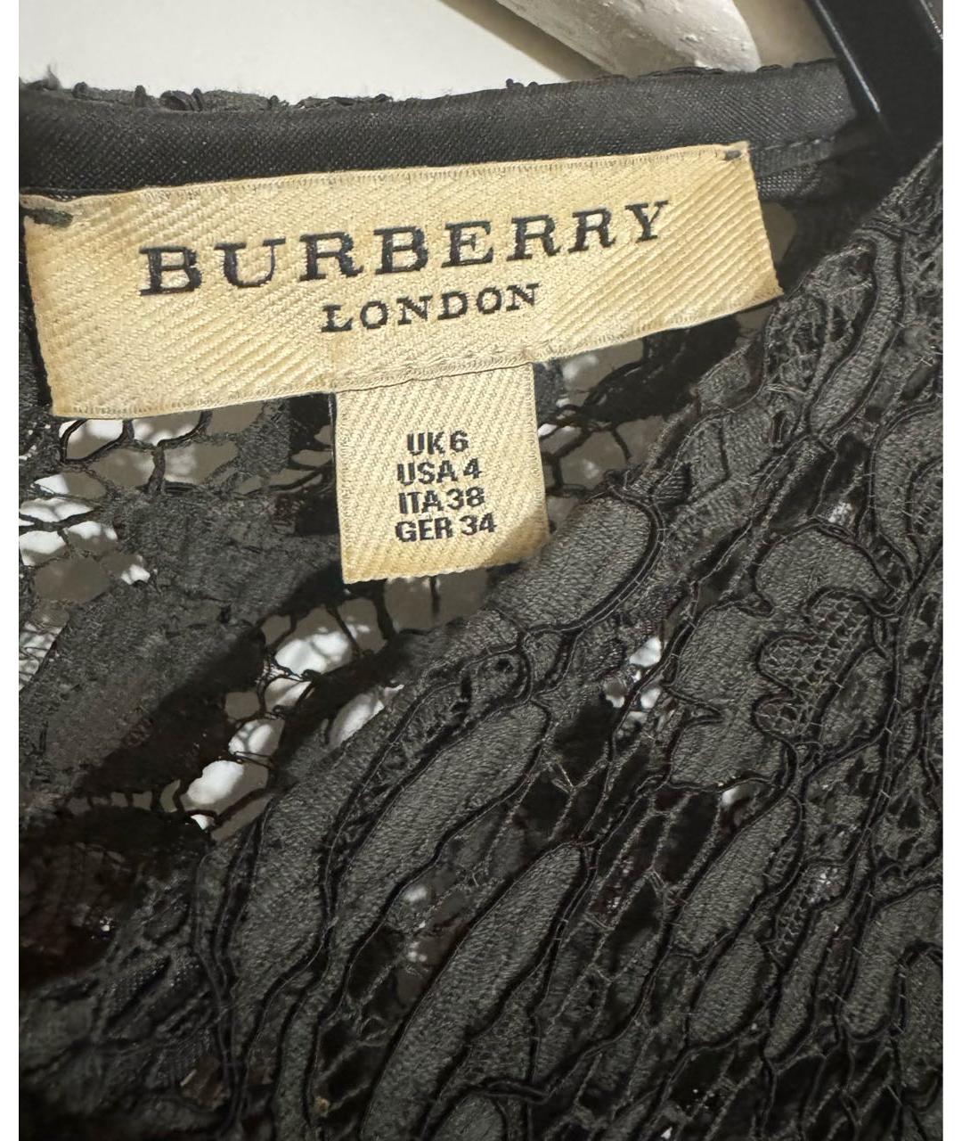 BURBERRY Хаки кружевное коктейльное платье, фото 3