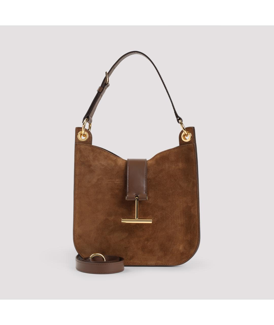 TOM FORD Коричневая замшевая сумка через плечо, фото 3