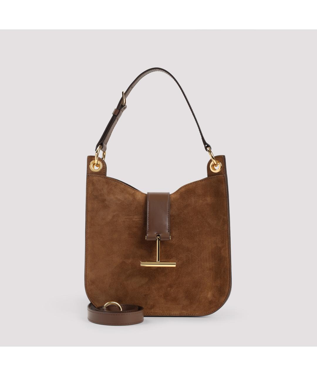 TOM FORD Коричневая замшевая сумка через плечо, фото 2