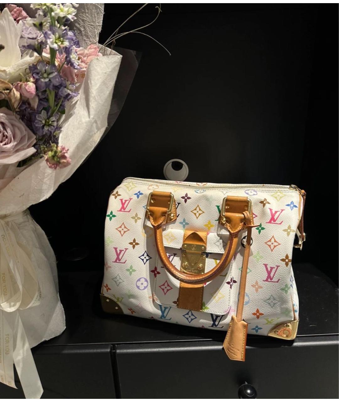 LOUIS VUITTON Белая сумка с короткими ручками, фото 4