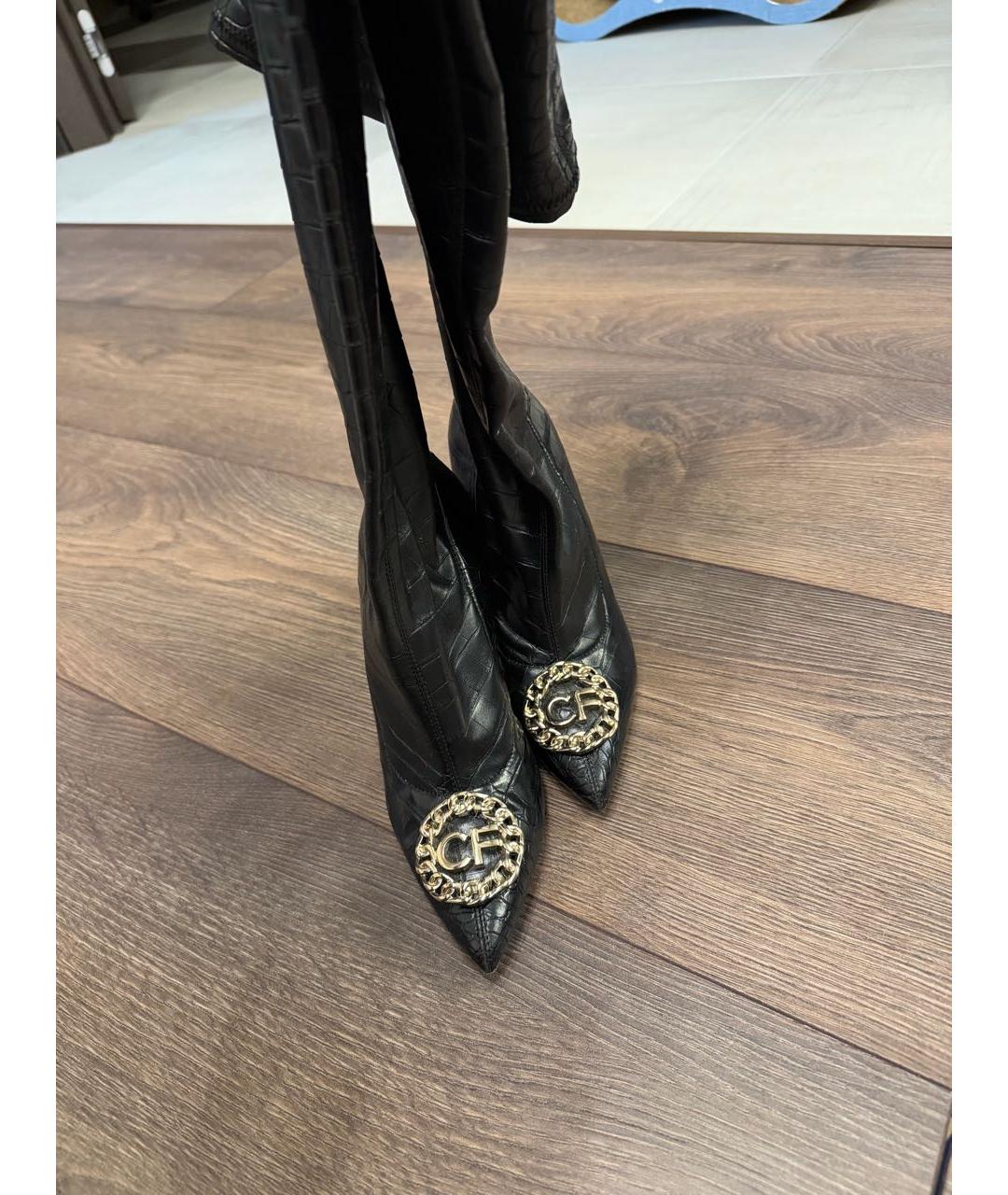 CHIARA FERRAGNI Черные ботфорты из искусственной кожи, фото 2