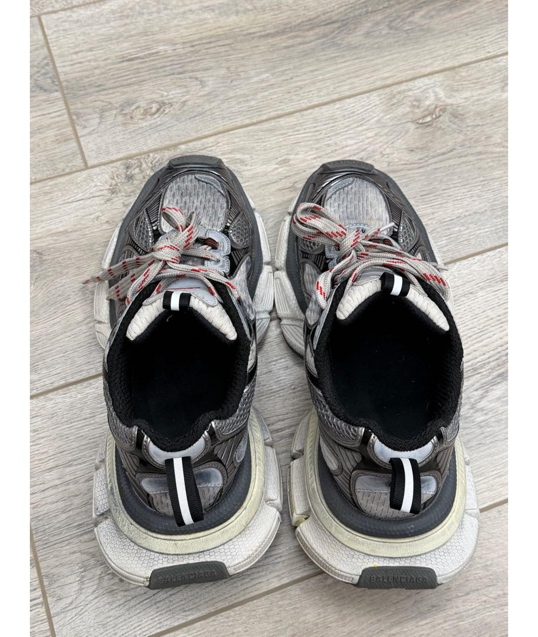BALENCIAGA Антрацитовые текстильные кроссовки, фото 3