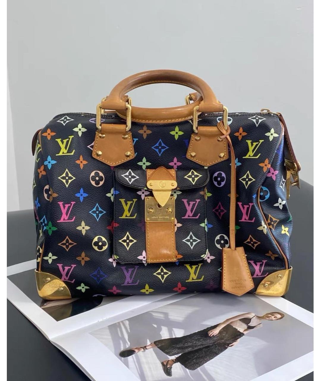 LOUIS VUITTON Черная сумка с короткими ручками, фото 3
