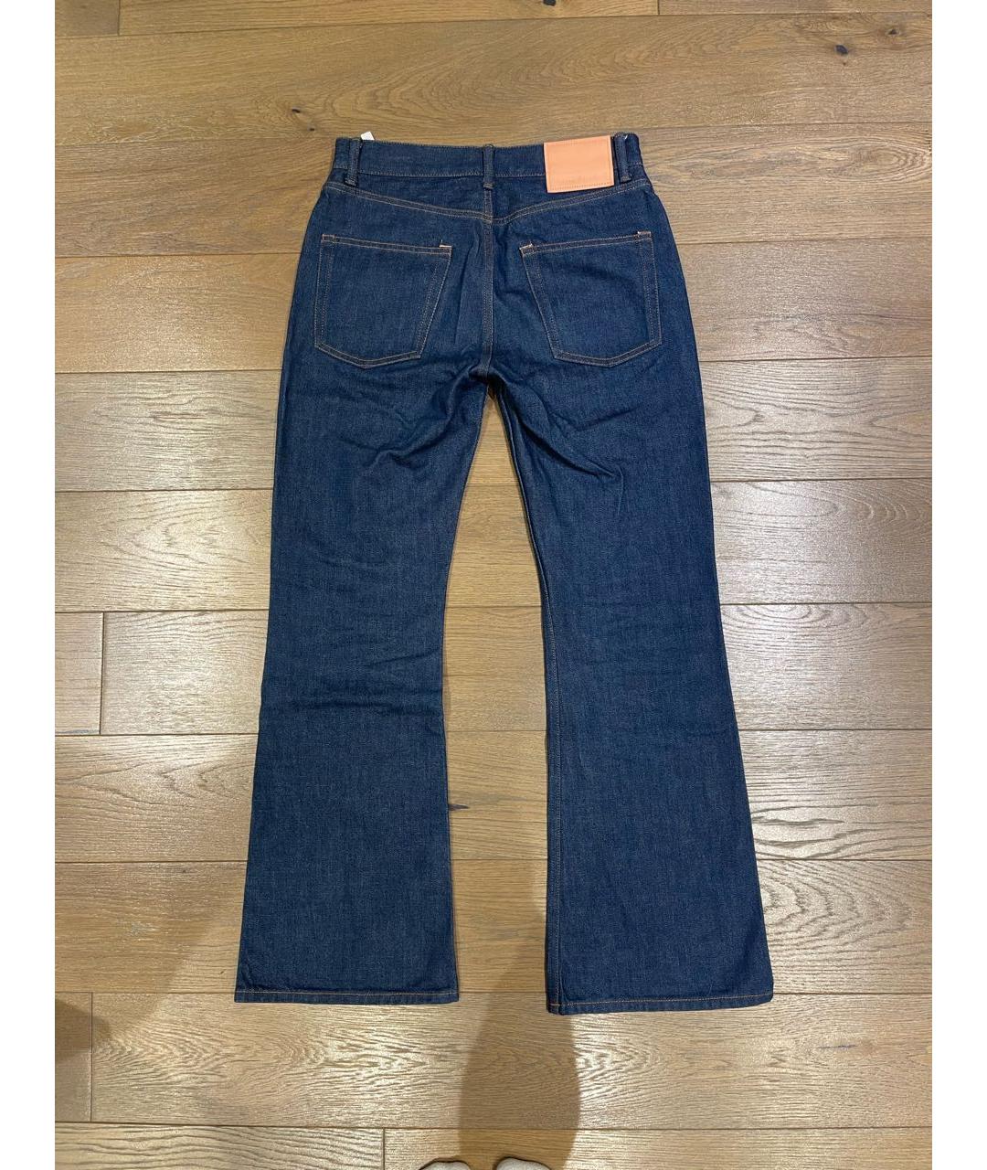 ACNE STUDIOS Темно-синие хлопковые прямые джинсы, фото 2