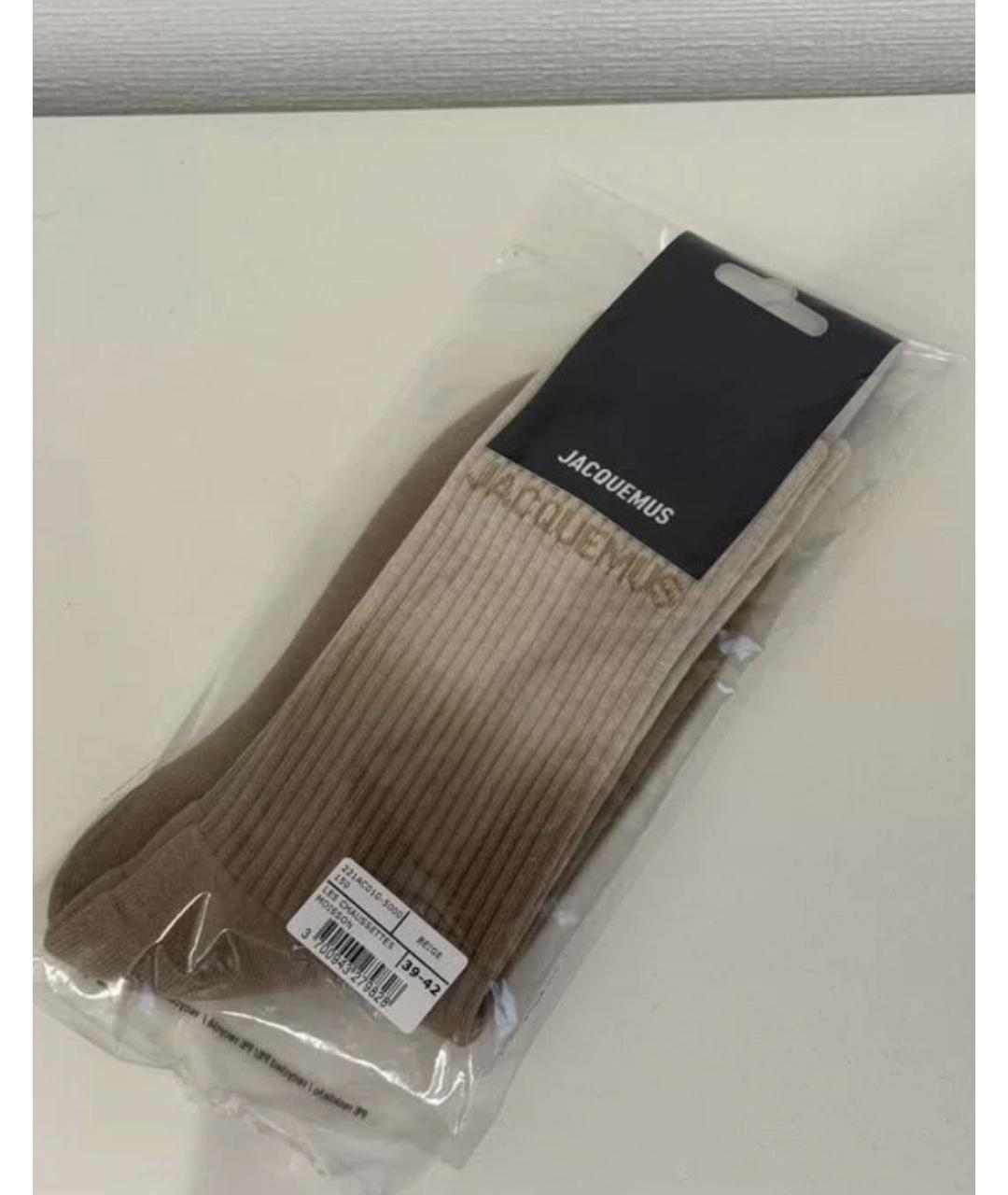 JACQUEMUS Бежевые носки, чулки и колготы, фото 2