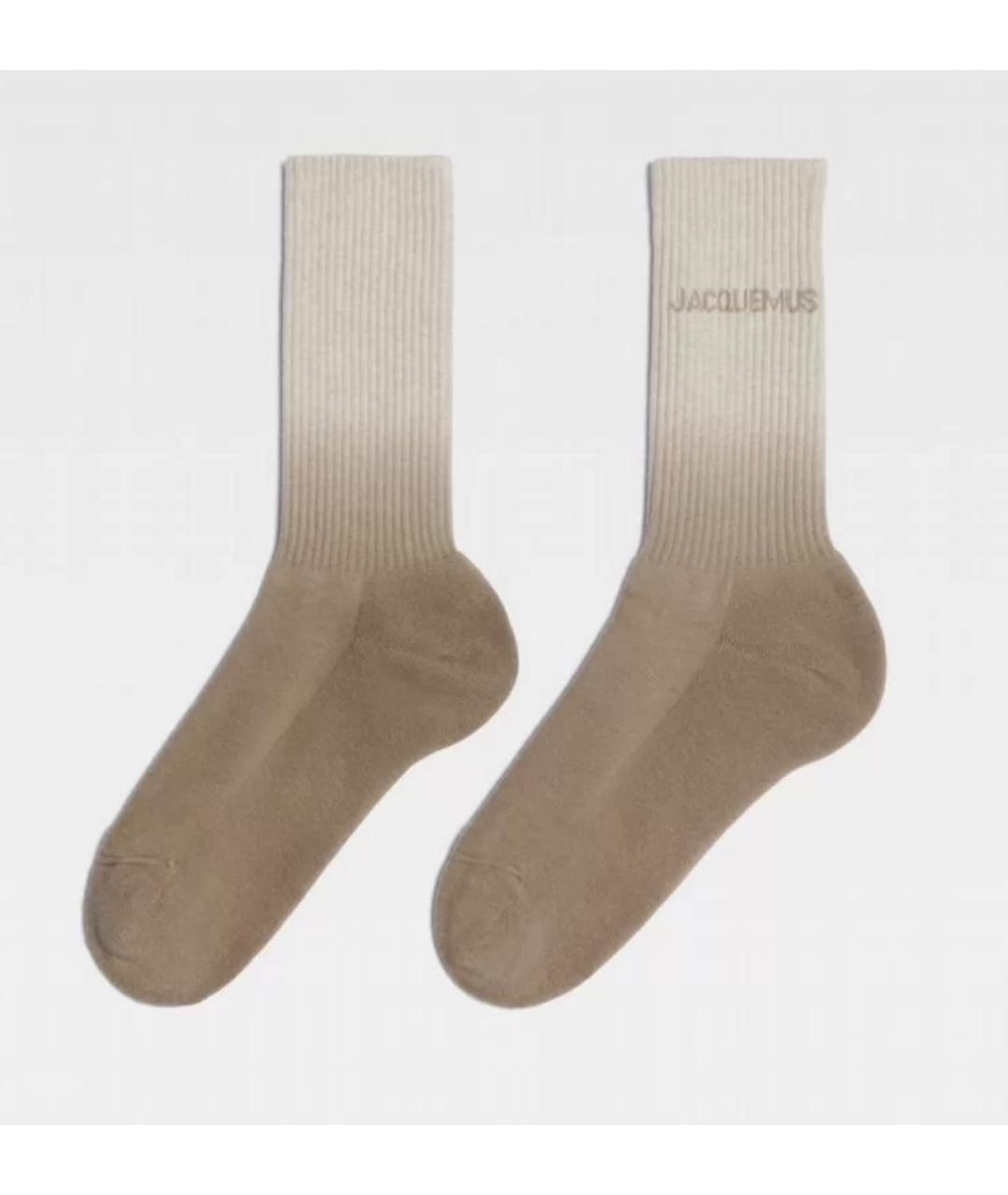 JACQUEMUS Бежевые носки, чулки и колготы, фото 4