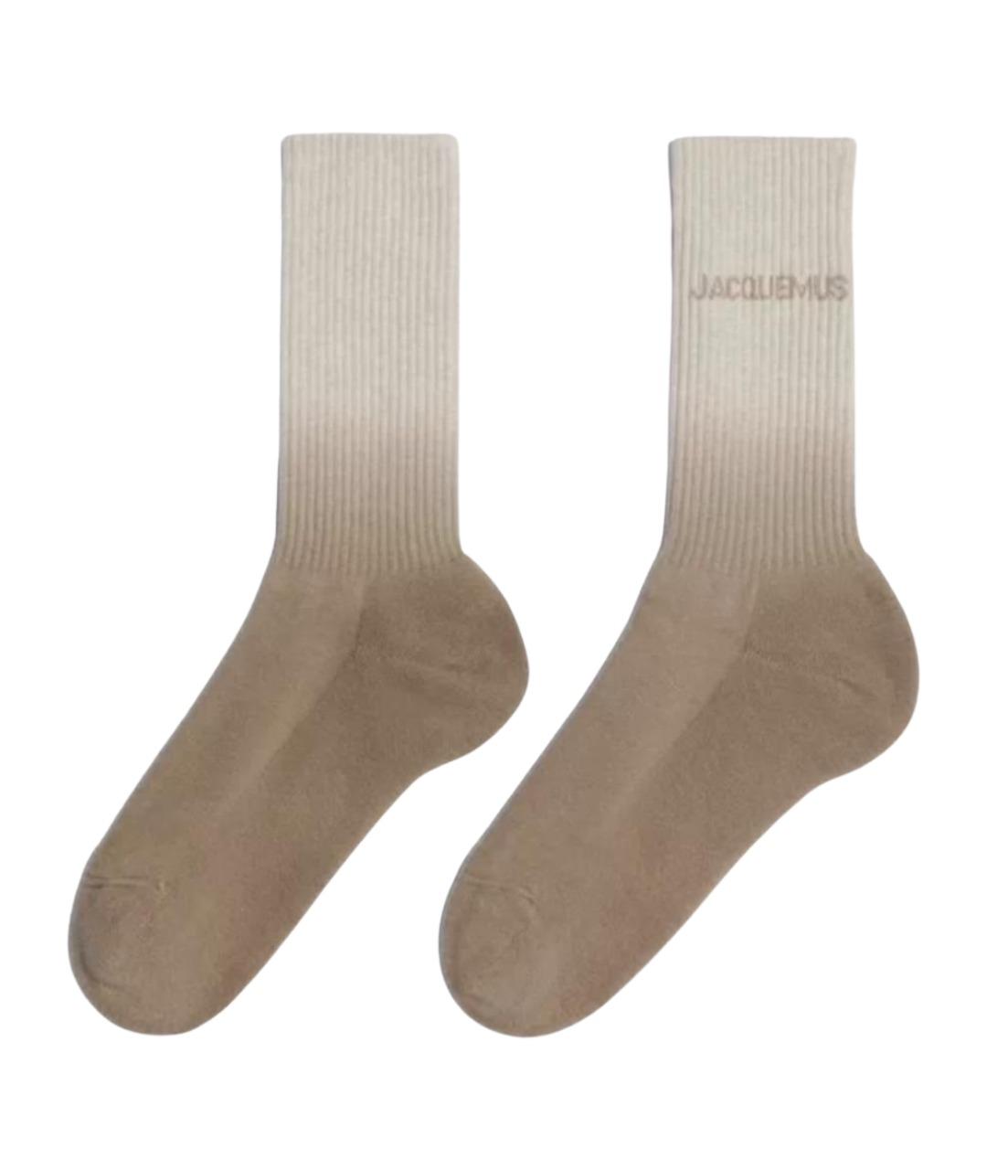 JACQUEMUS Бежевые носки, чулки и колготы, фото 1