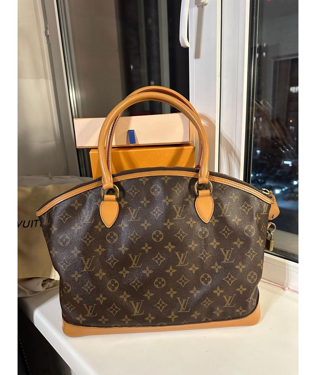 LOUIS VUITTON Коричневая сумка тоут, фото 9