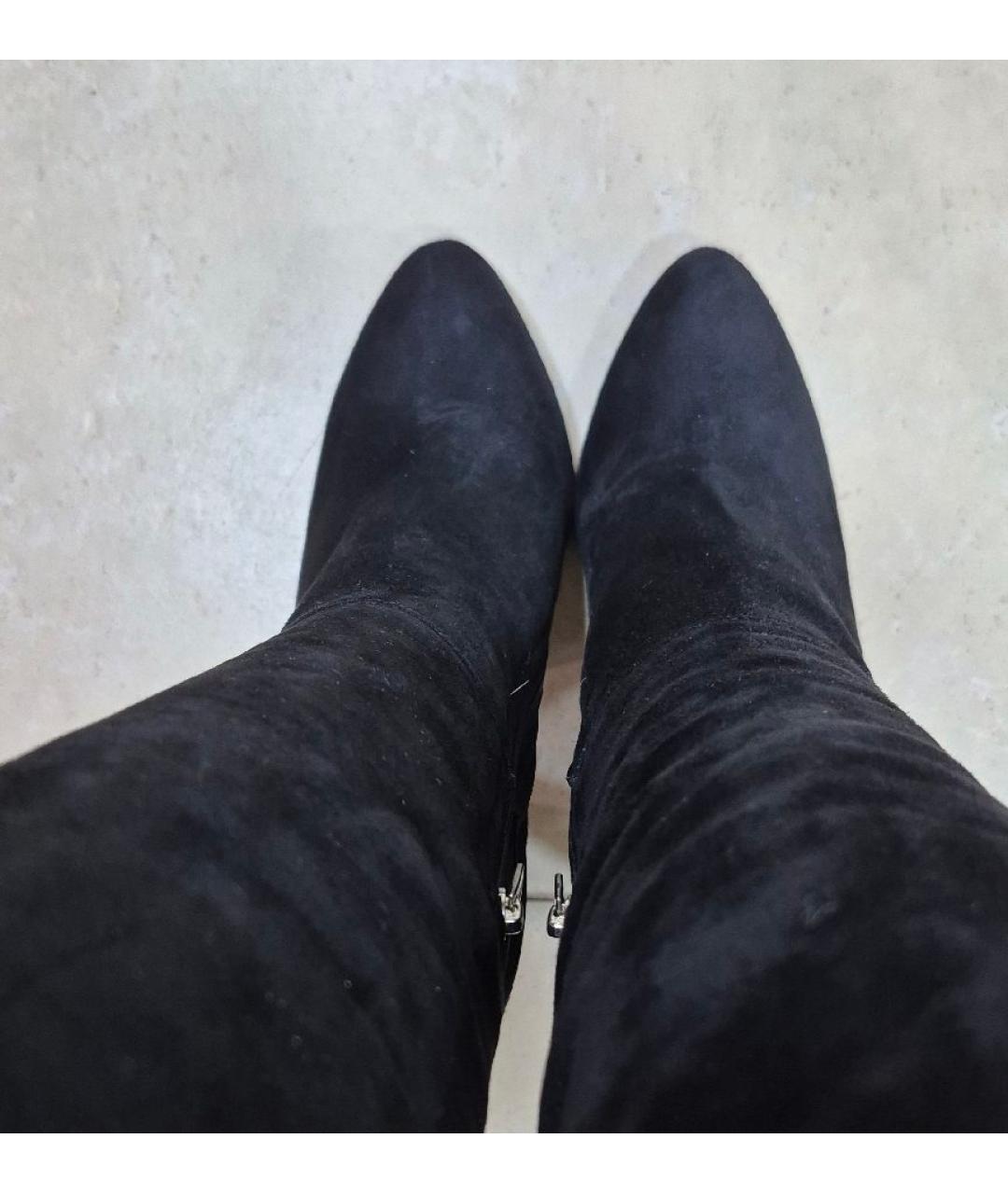 LE SILLA Черные замшевые сапоги, фото 3
