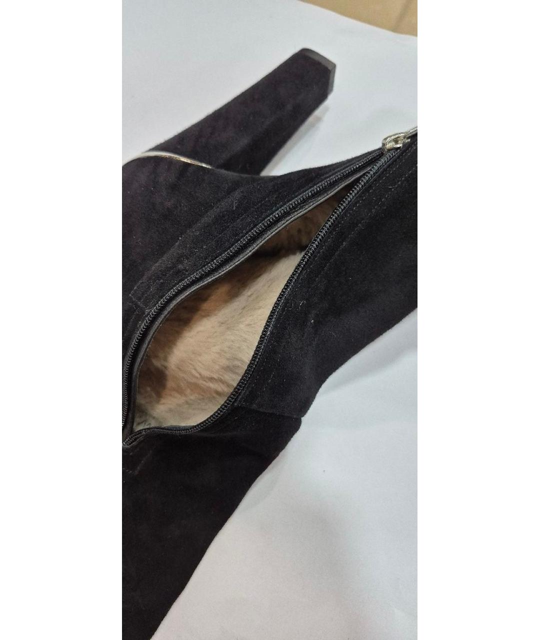 LE SILLA Черные замшевые сапоги, фото 9