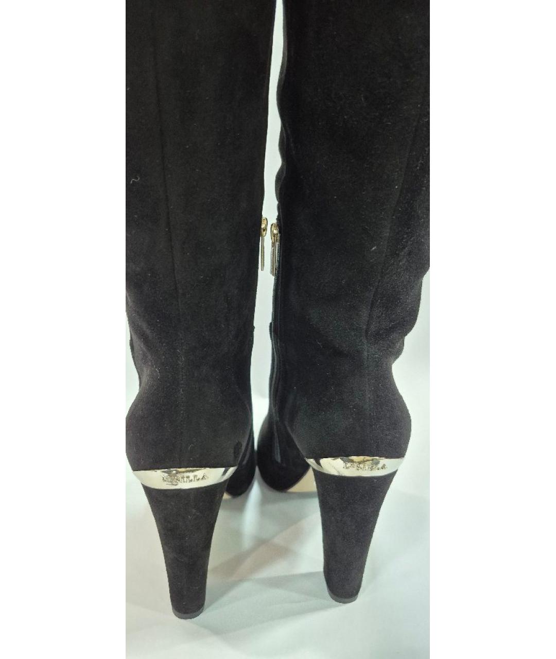 LE SILLA Черные замшевые сапоги, фото 4