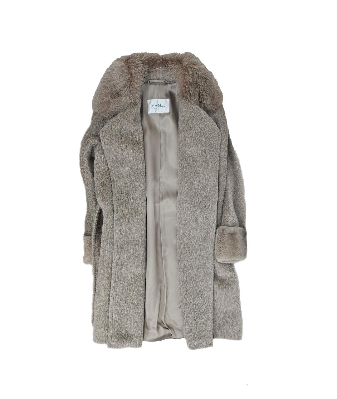 MAX MARA Бежевое шерстяное пальто, фото 3