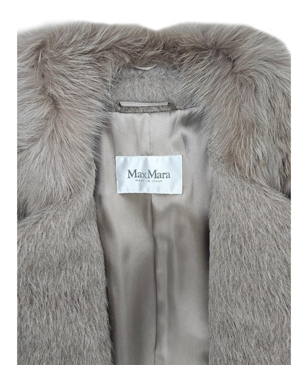 MAX MARA Бежевое шерстяное пальто, фото 5