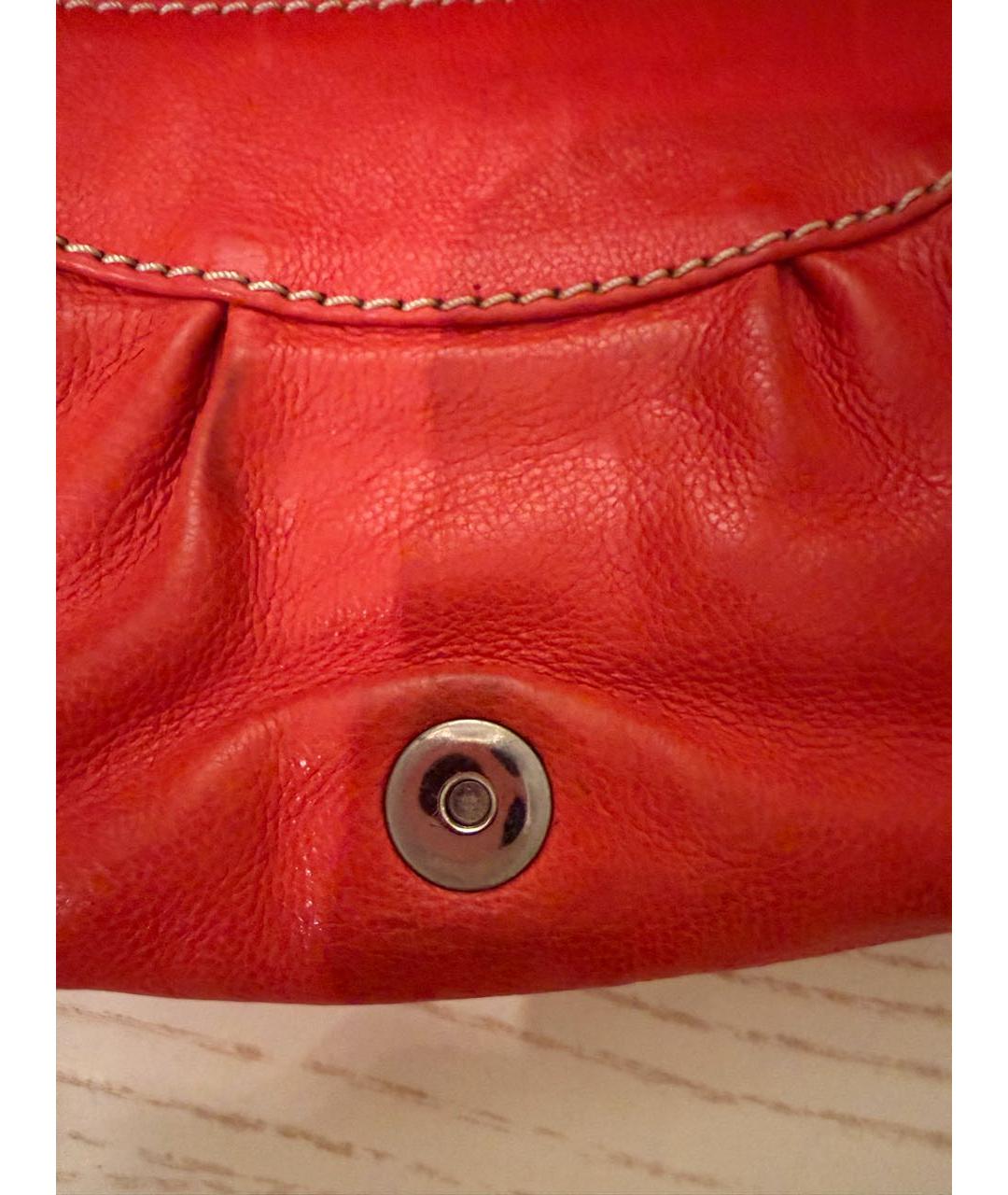 CELINE Красная кожаная сумка через плечо, фото 8