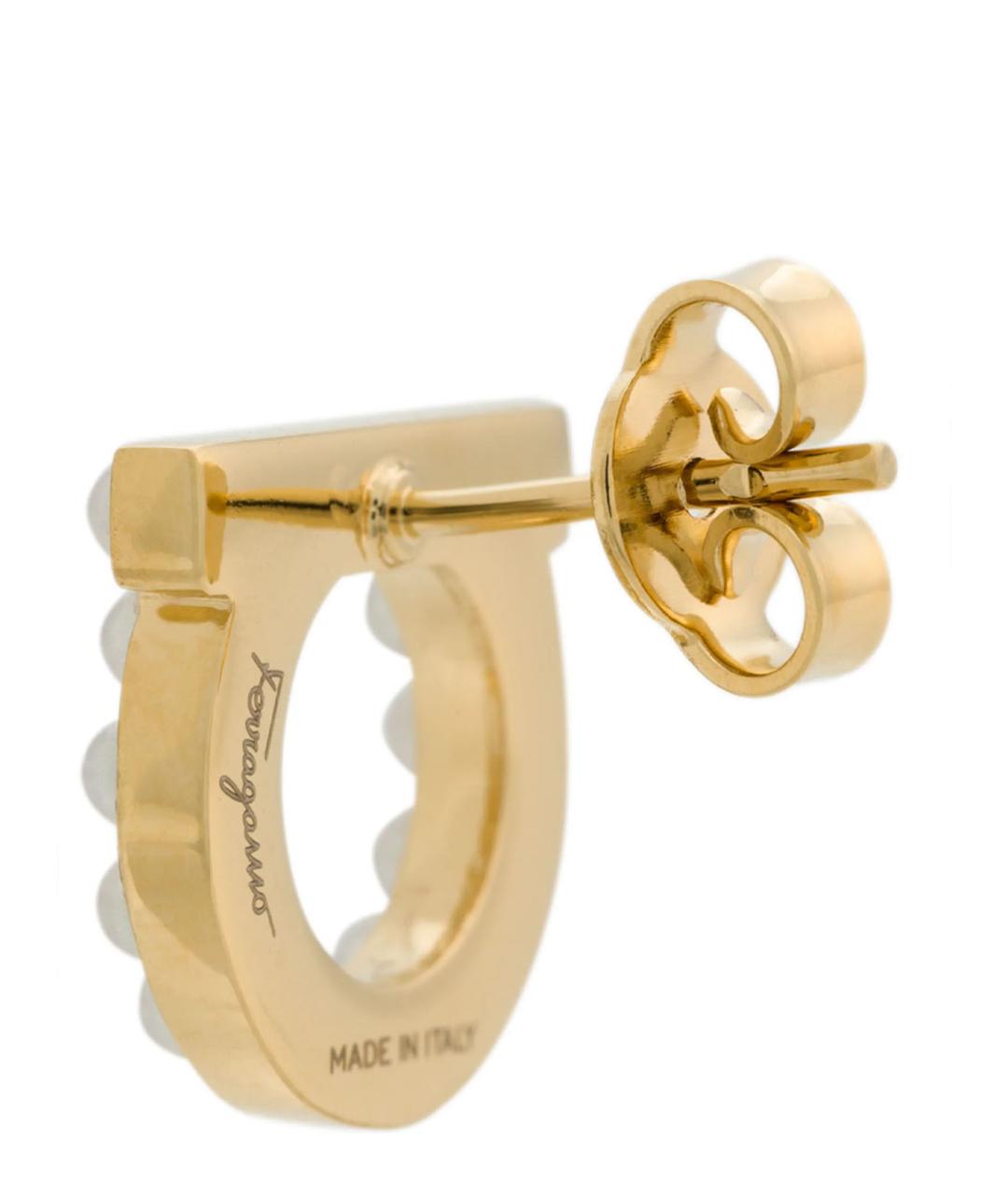 FERRAGAMO Золотые металлические серьги, фото 3