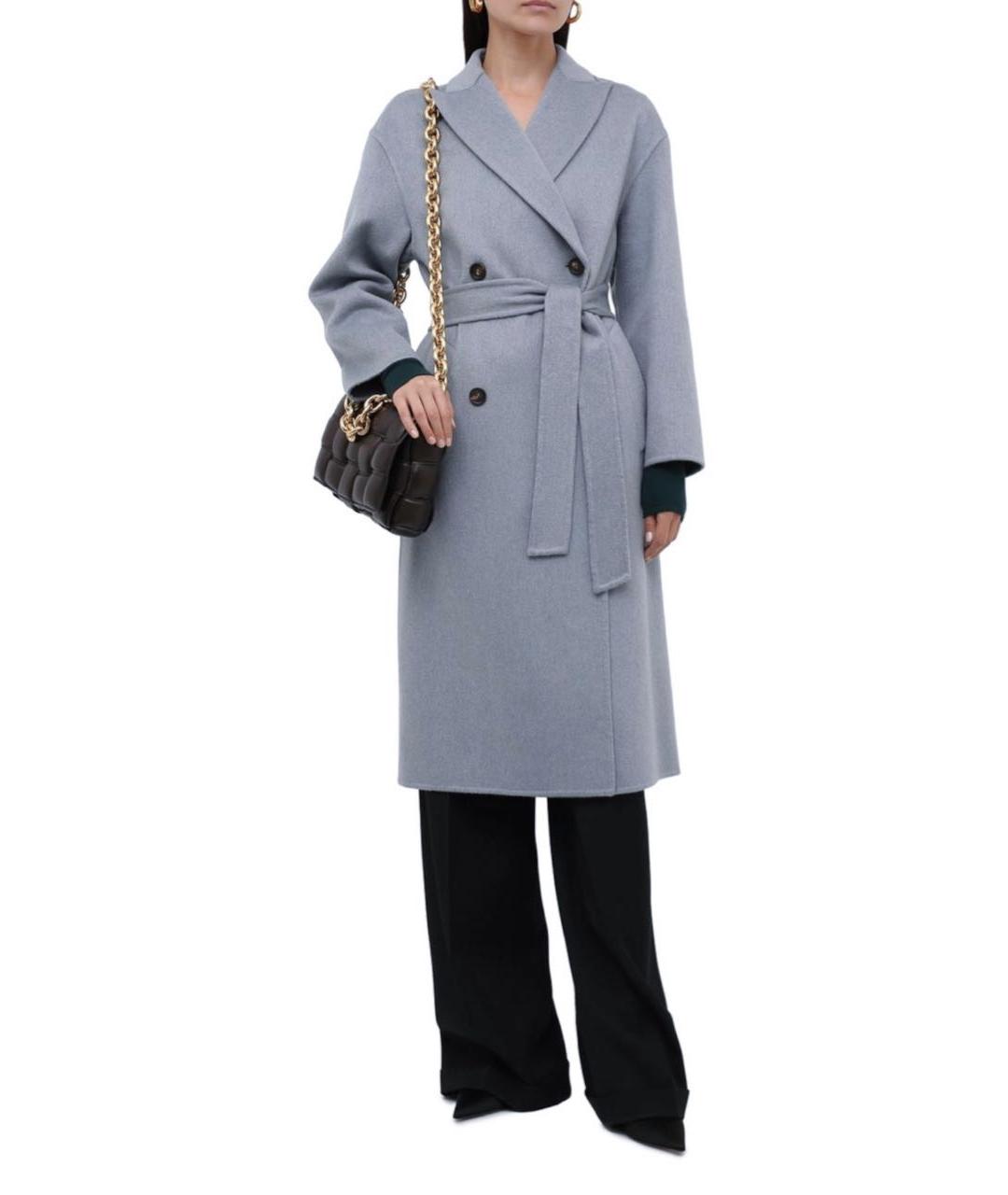 BRUNELLO CUCINELLI Голубое кашемировое пальто, фото 2