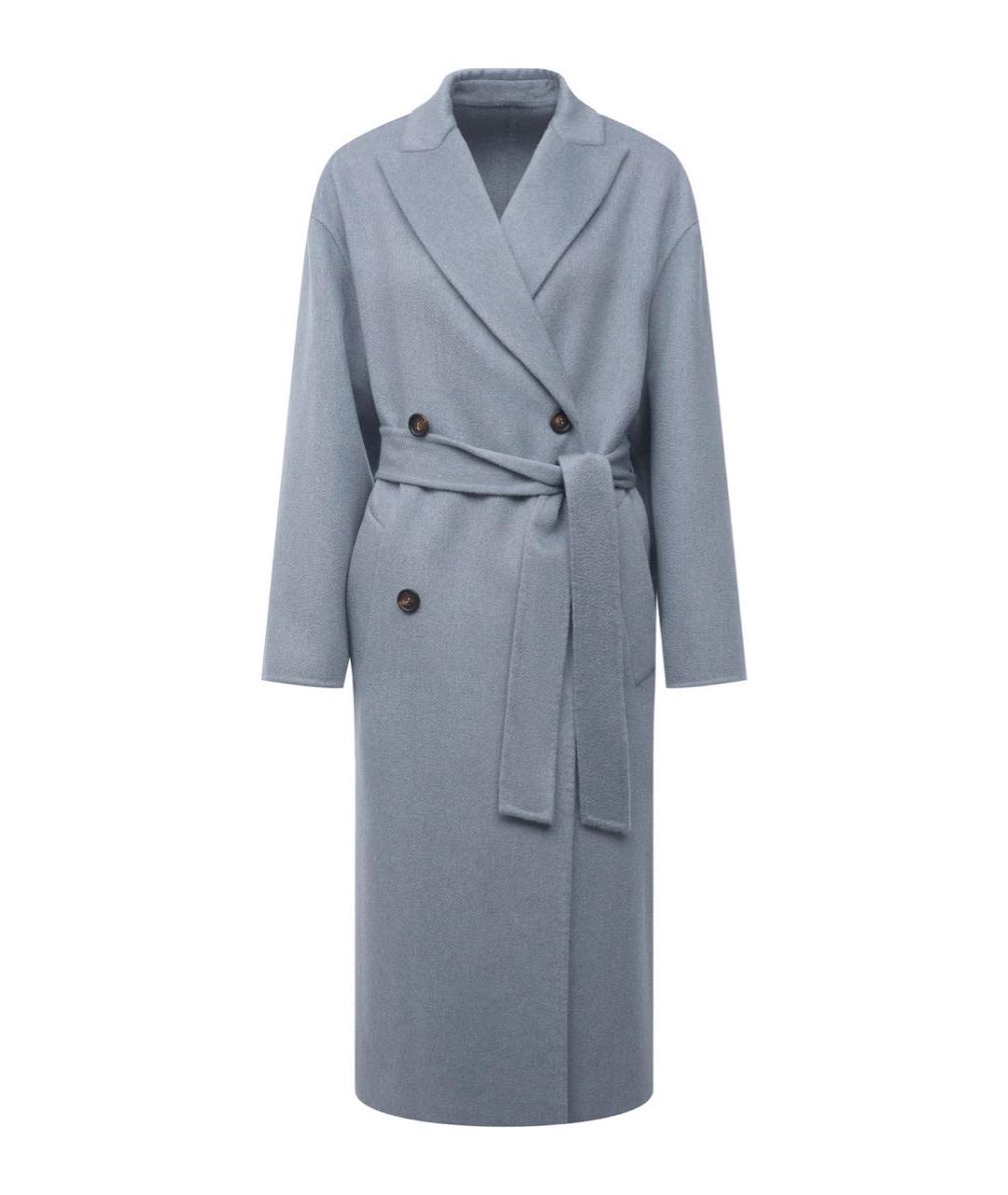 BRUNELLO CUCINELLI Голубое кашемировое пальто, фото 1