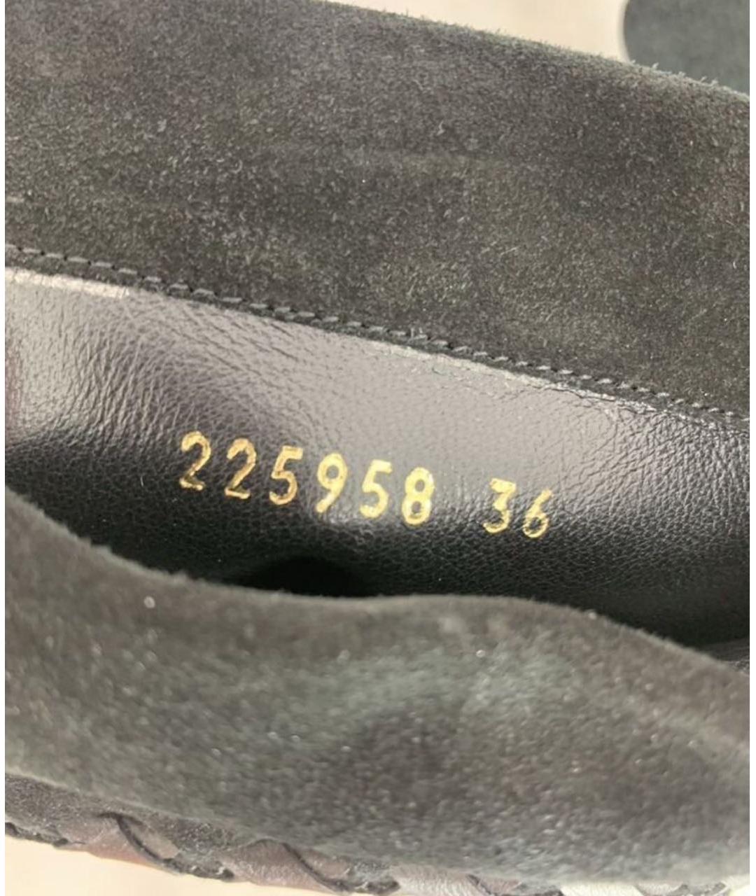 GUCCI Черные замшевые сапоги, фото 6