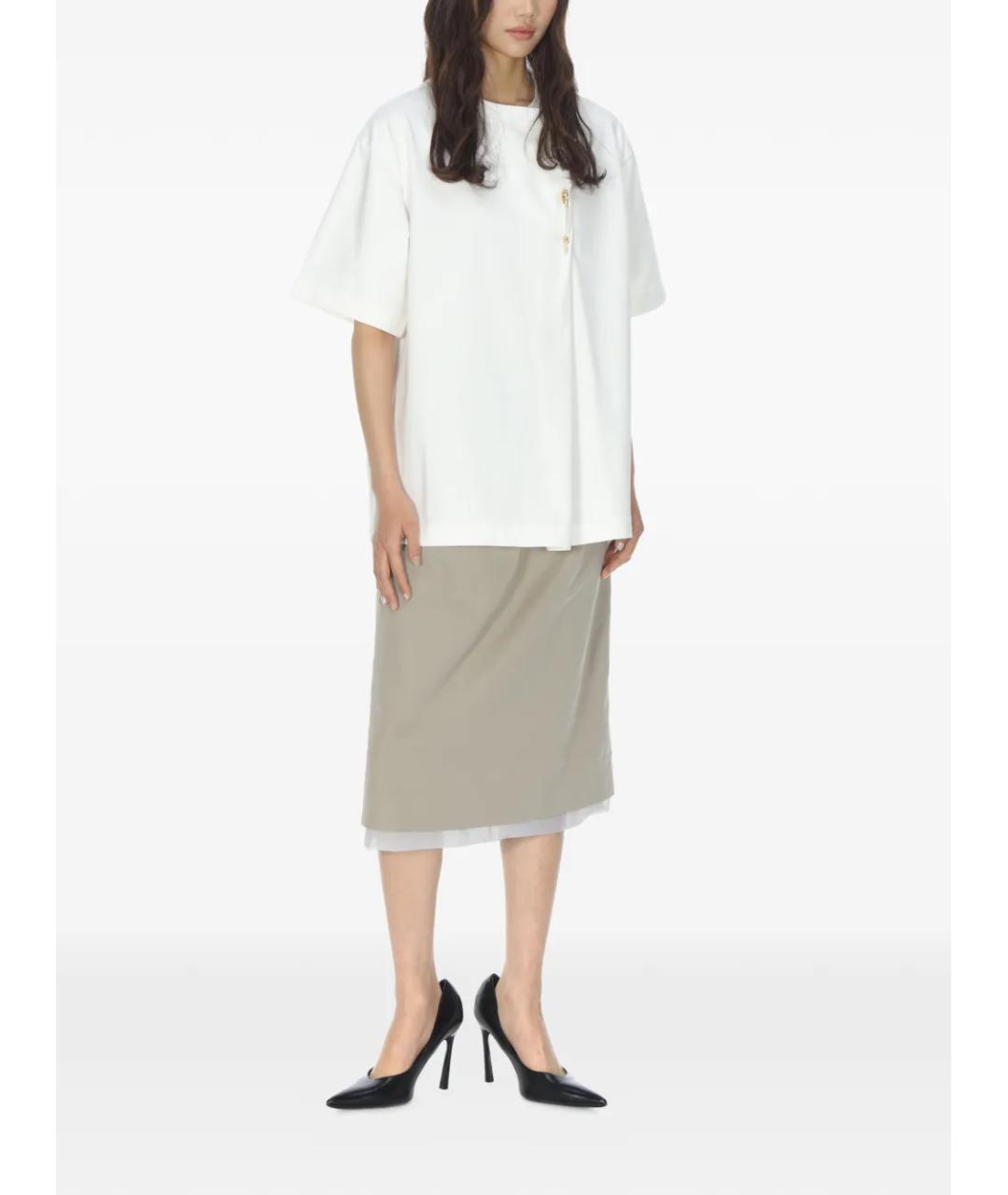 Carven Белая хлопковая футболка, фото 5