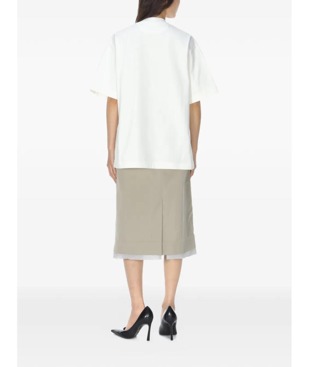 Carven Белая хлопковая футболка, фото 7