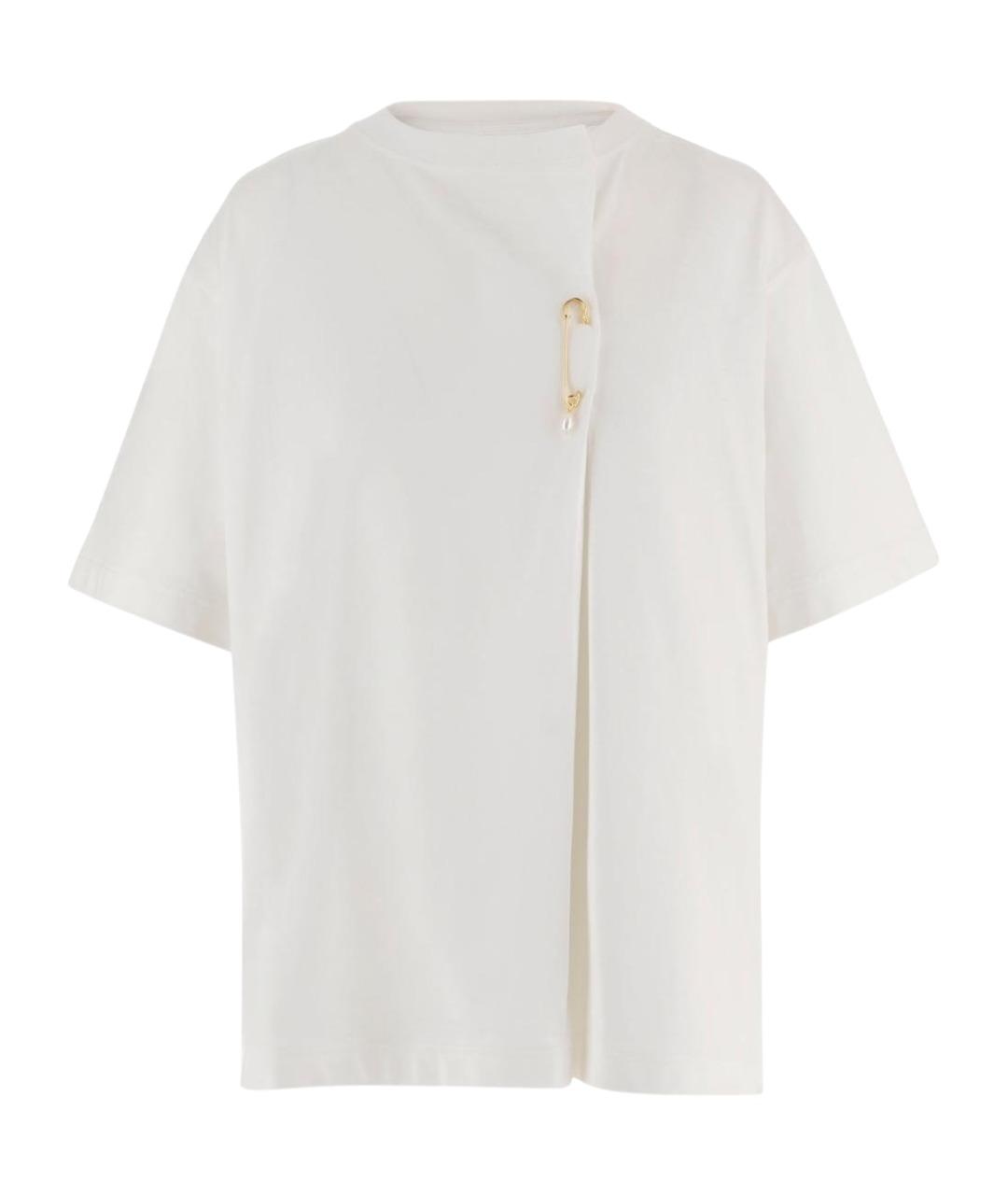 Carven Белая хлопковая футболка, фото 1