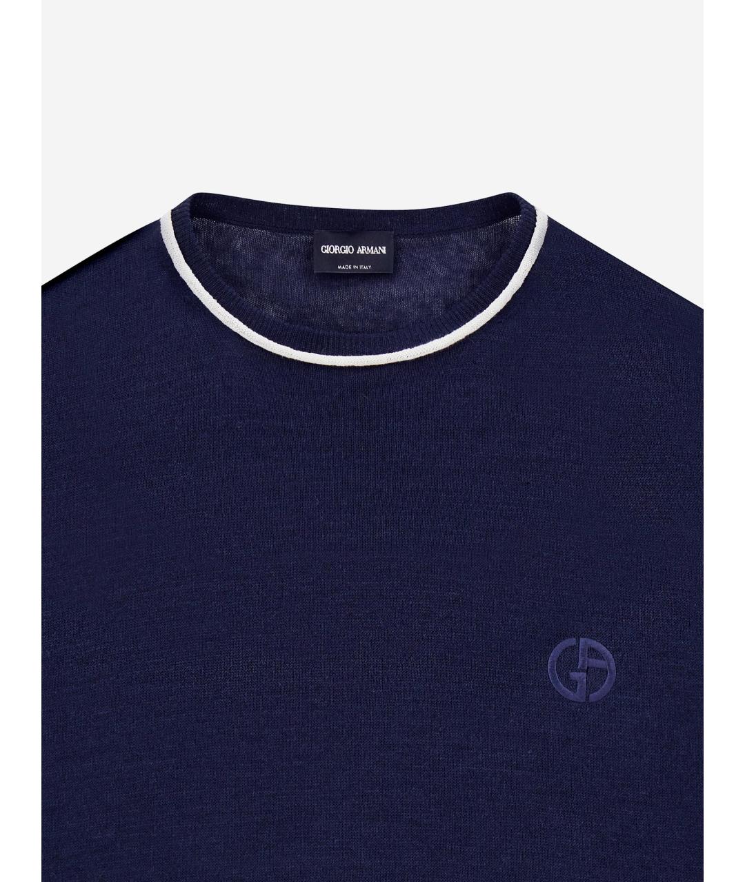 GIORGIO ARMANI Синяя футболка, фото 3
